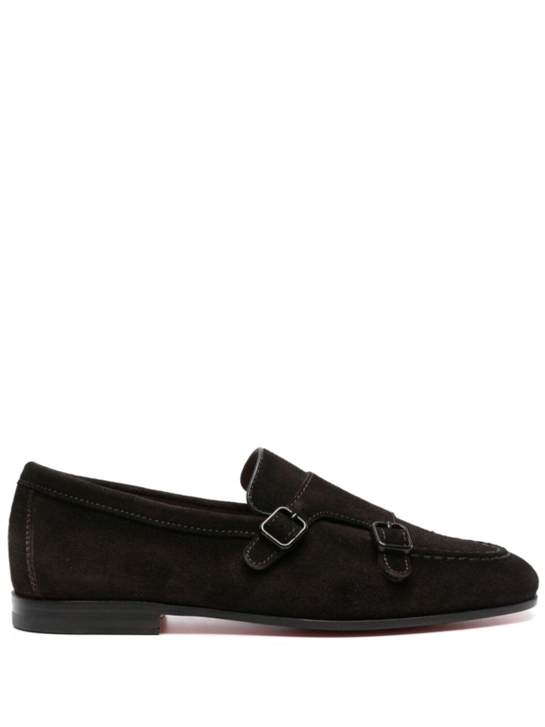 

Santoni лоферы с пряжками, коричневый