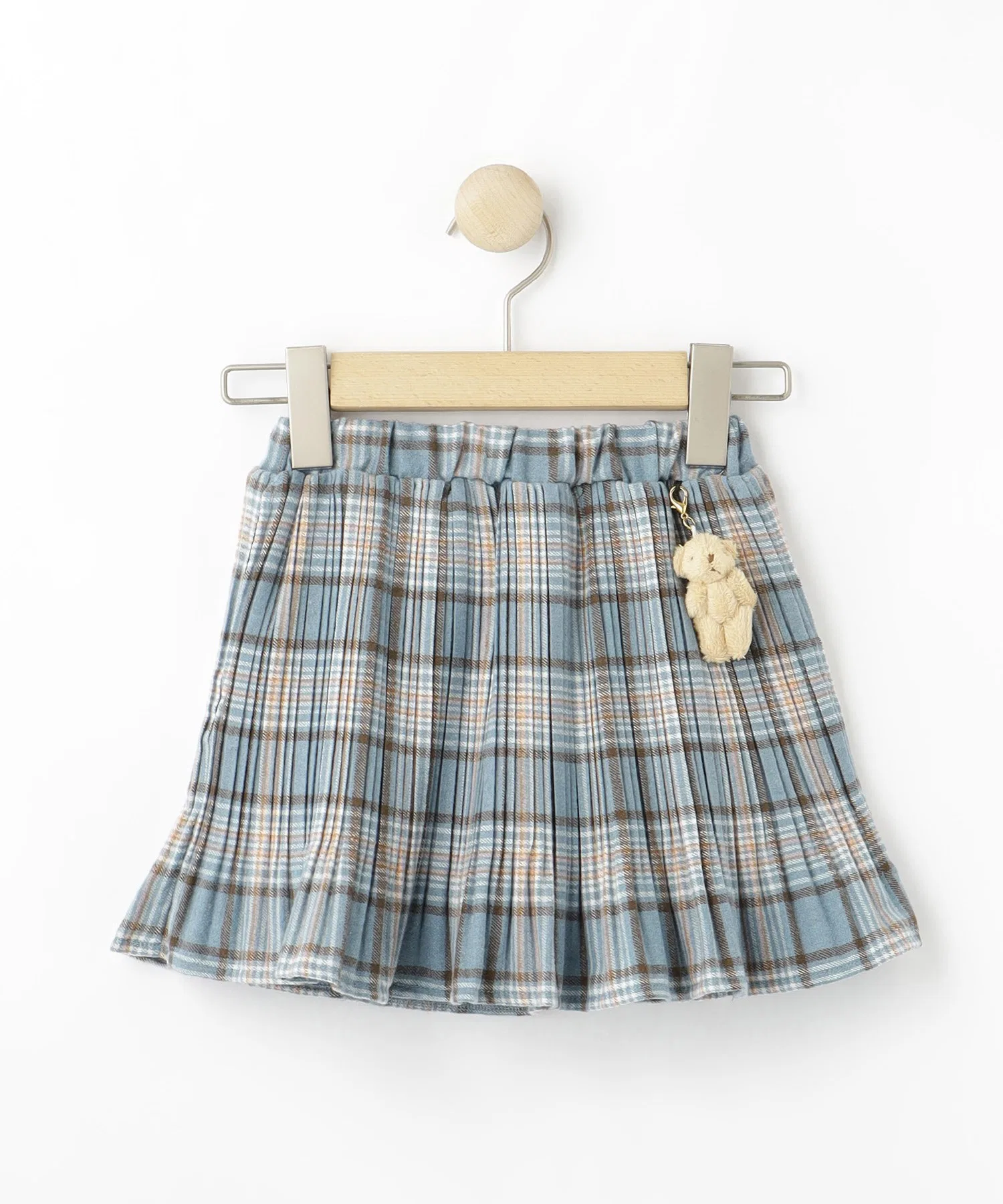 Детская плиссированная юбка с принтом медвежонка SHOO・LA・RUE оранжевая — фото 2