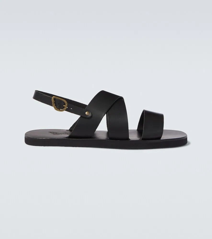 Кожаные сандалии-слингбэки Miltos Ancient Greek Sandals, черный
