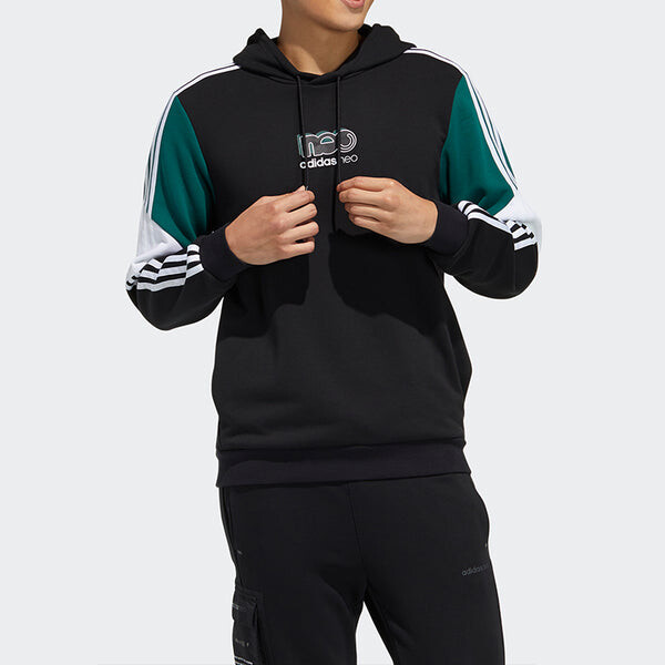 Толстовка men's neo brlv hdy 2 colorblock black Adidas, черный — фото 3