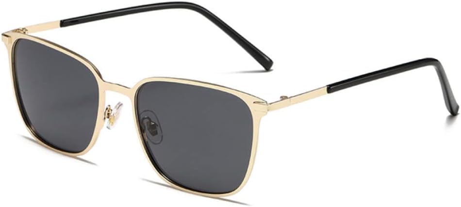 

Сверхлегкие поляризованные солнцезащитные очки для мужчин, очки для вождения, солнцезащитные очки для женщин в винтажном металлическом квадратном стиле generic, C6 Gold Gray