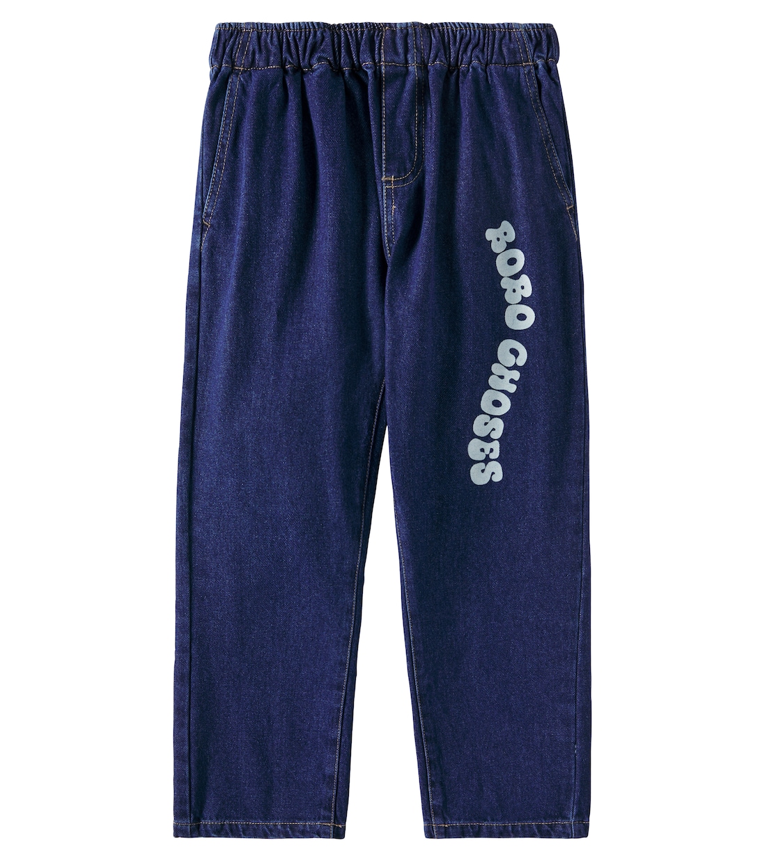 

Джинсы с волнистым логотипом Bobo Choses, синий