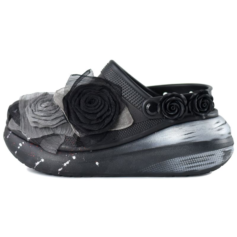 Crocs Классические сабо NR Clogs унисекс, черные, серебристые