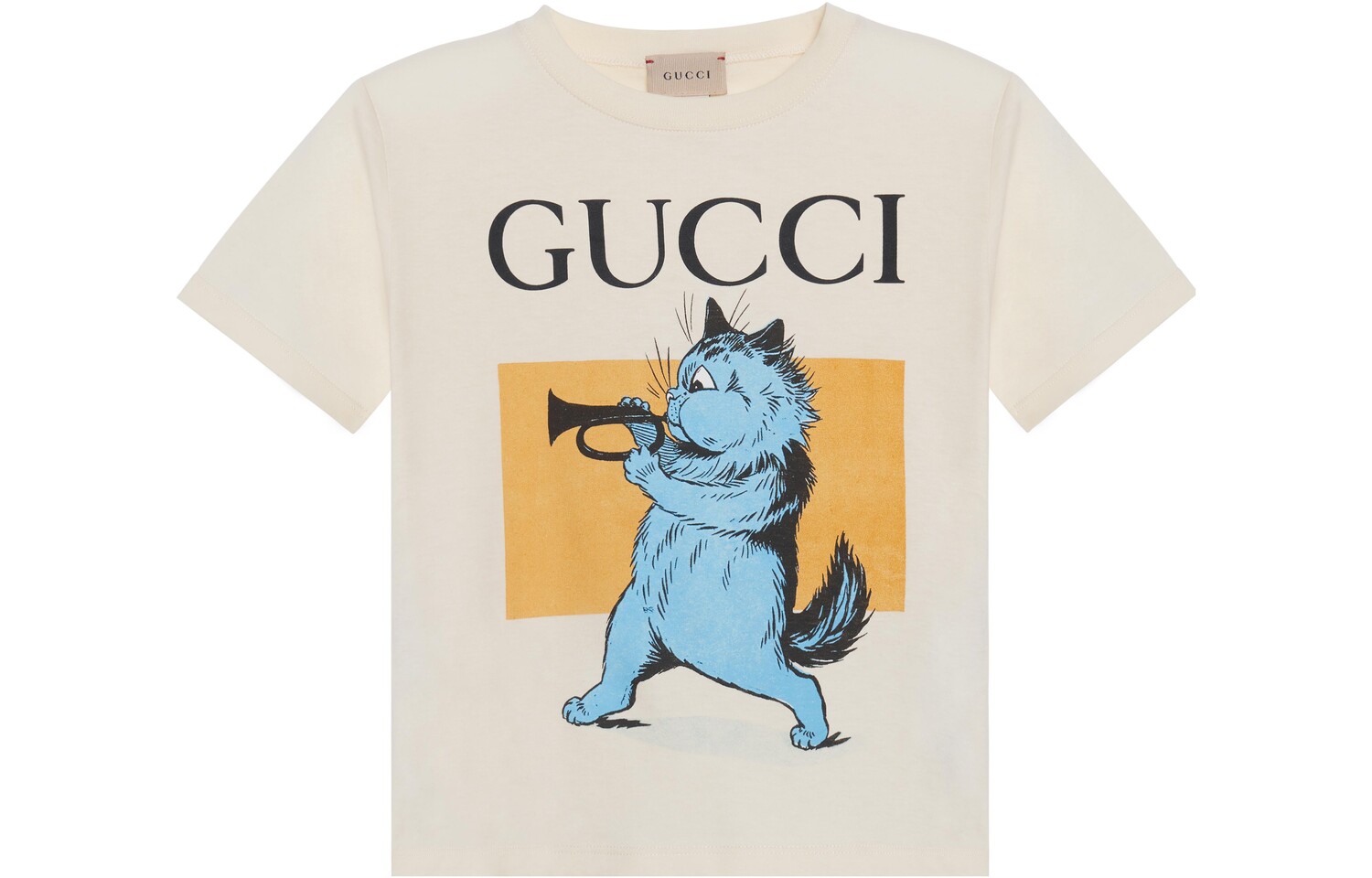 

Футболка детская Gucci с рисунком, белый / синий