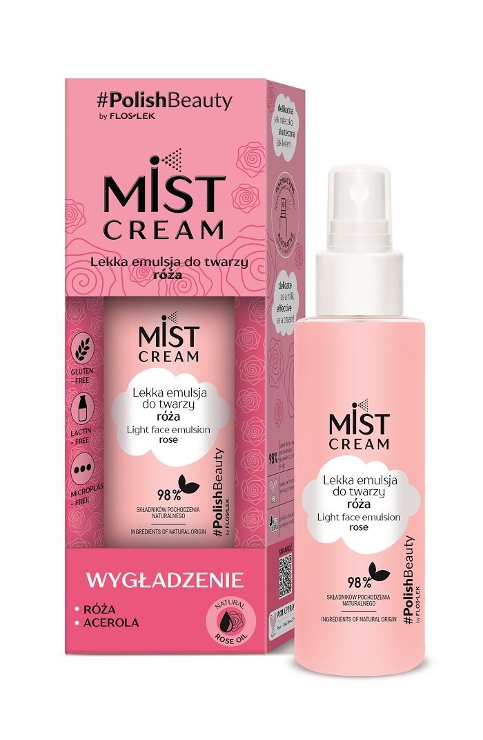 

Flos Lek Mist Cream Легкий эмульсионный мист для лица Роза - разглаживающий 110мл Flos-Lek