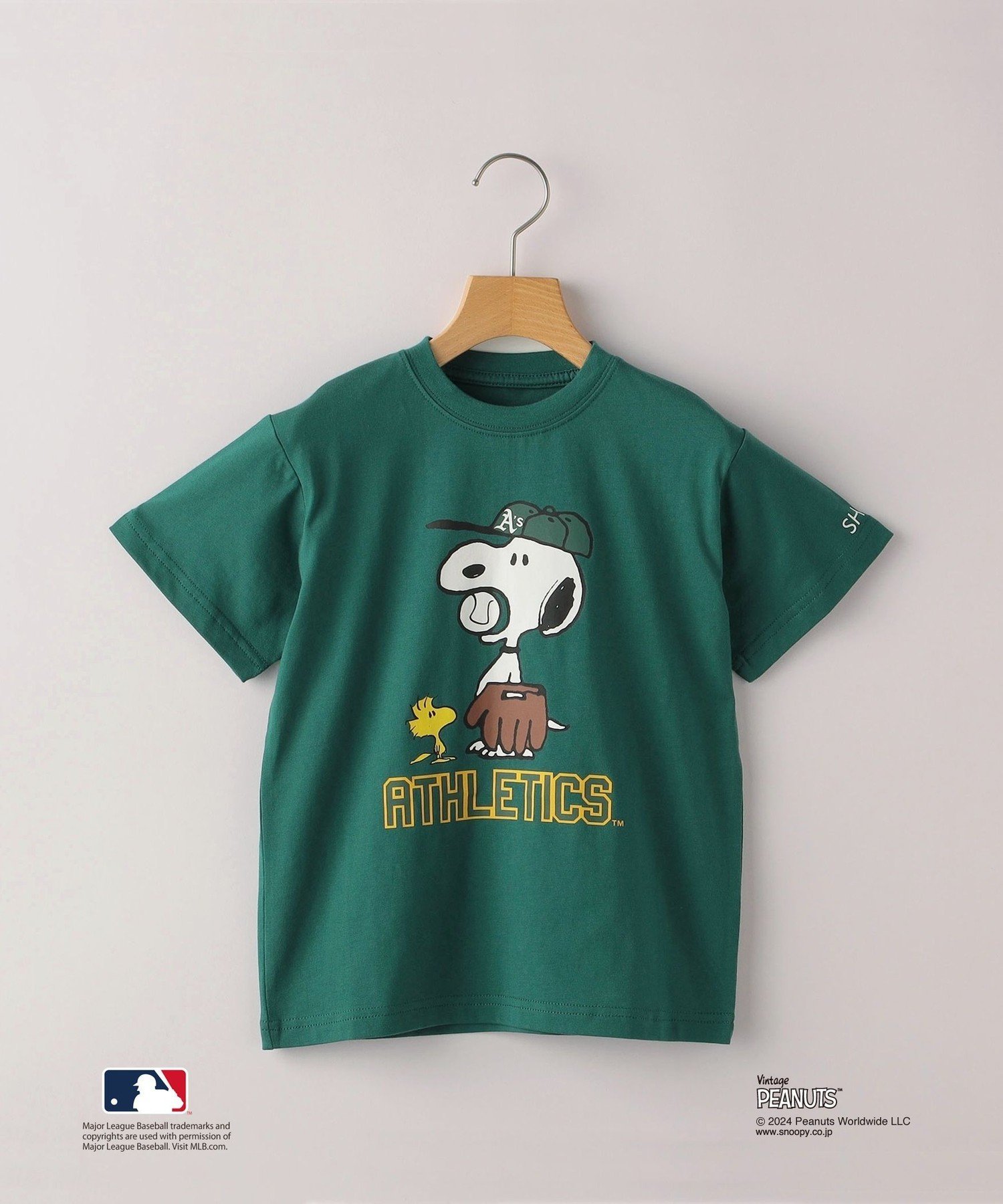 Детская футболка SHIPS KIDS: 85~95 см / Снупи*MLB, Green