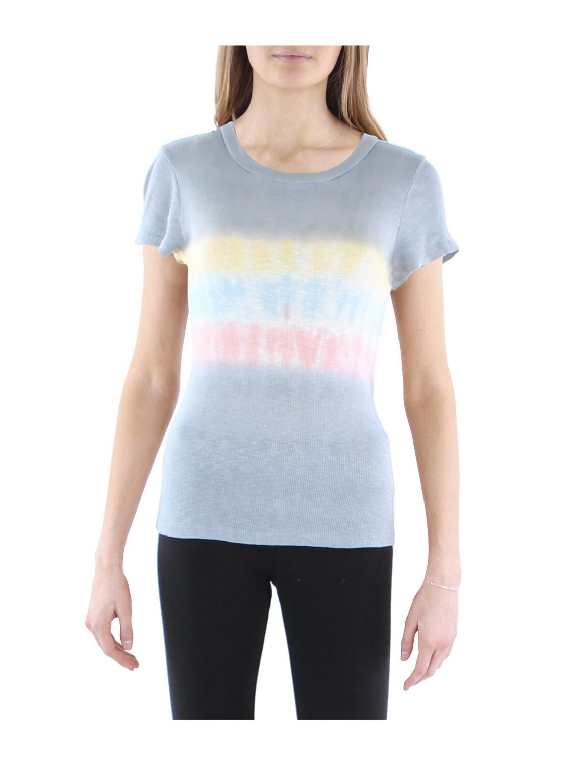 

Женская трикотажная футболка с принтом тай-дай Anthropologie Maronie, цвет Light Grey Combo