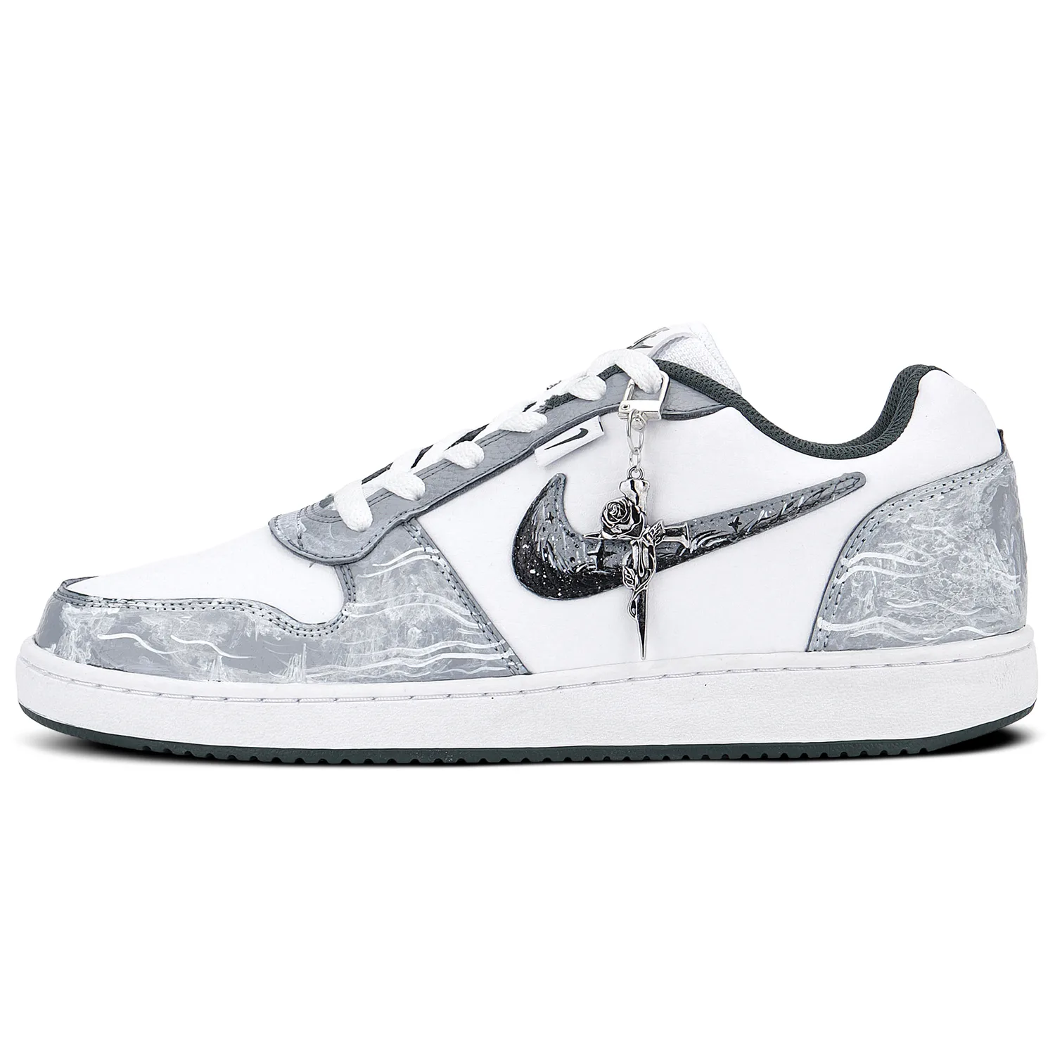 Nike Кроссовки мужские low top EBERNON серые с амортизацией и износостойкостью — фото 3