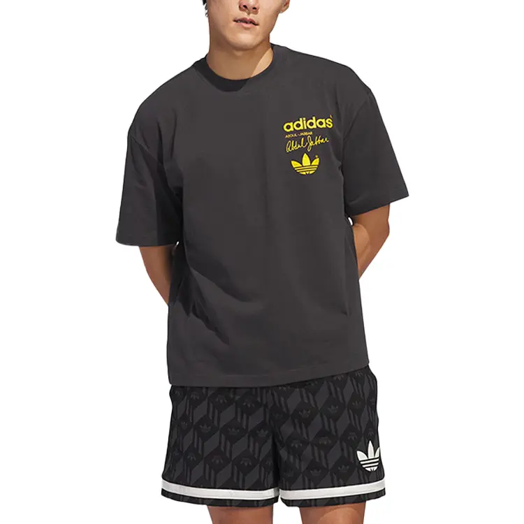 Футболка JABBAR SS25 KAREEM SKYHOOK Unisex Carbon Black Adidas Originals, черный — фото 3