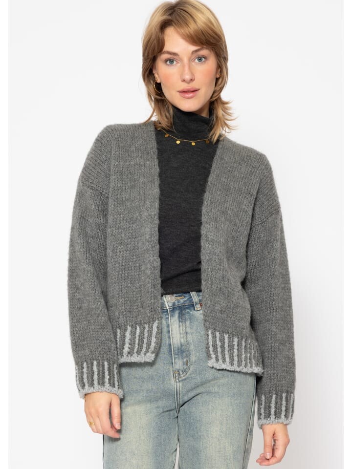 

Кардиган SASSYCLASSY Oversize Strick-Cardigan, цвет Dunkelgrau, Grau