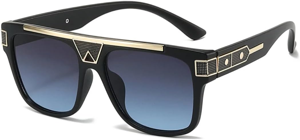 

Роскошные солнцезащитные очки в крупной оправе, винтажные, с заклепками, зеркальные, для мужчин и женщин, из сплава, для активного отдыха, с защитой от УФ-излучения UV400 VFDHN, Gray Blue