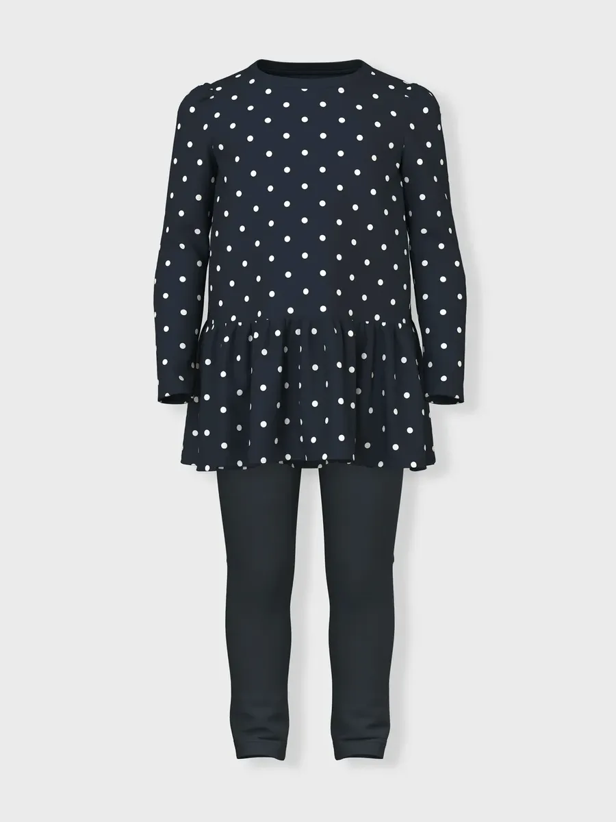 

Name It Рубашка и леггинсы с длинными рукавами "NMFVILMINA LS TUNIC SET", цвет Dark Sapphire
