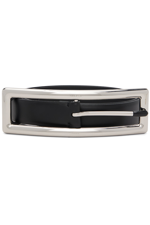 

Mugler Черный ремень с прямоугольной пряжкой