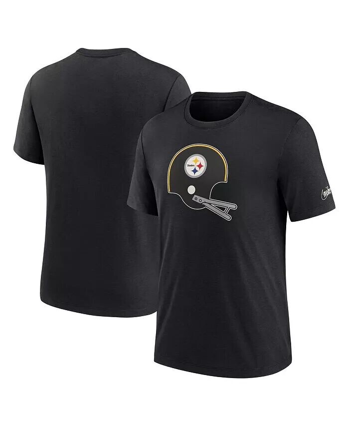 

Мужская черная футболка Pittsburgh Steelers Rewind Logo Tri-Blend Nike
