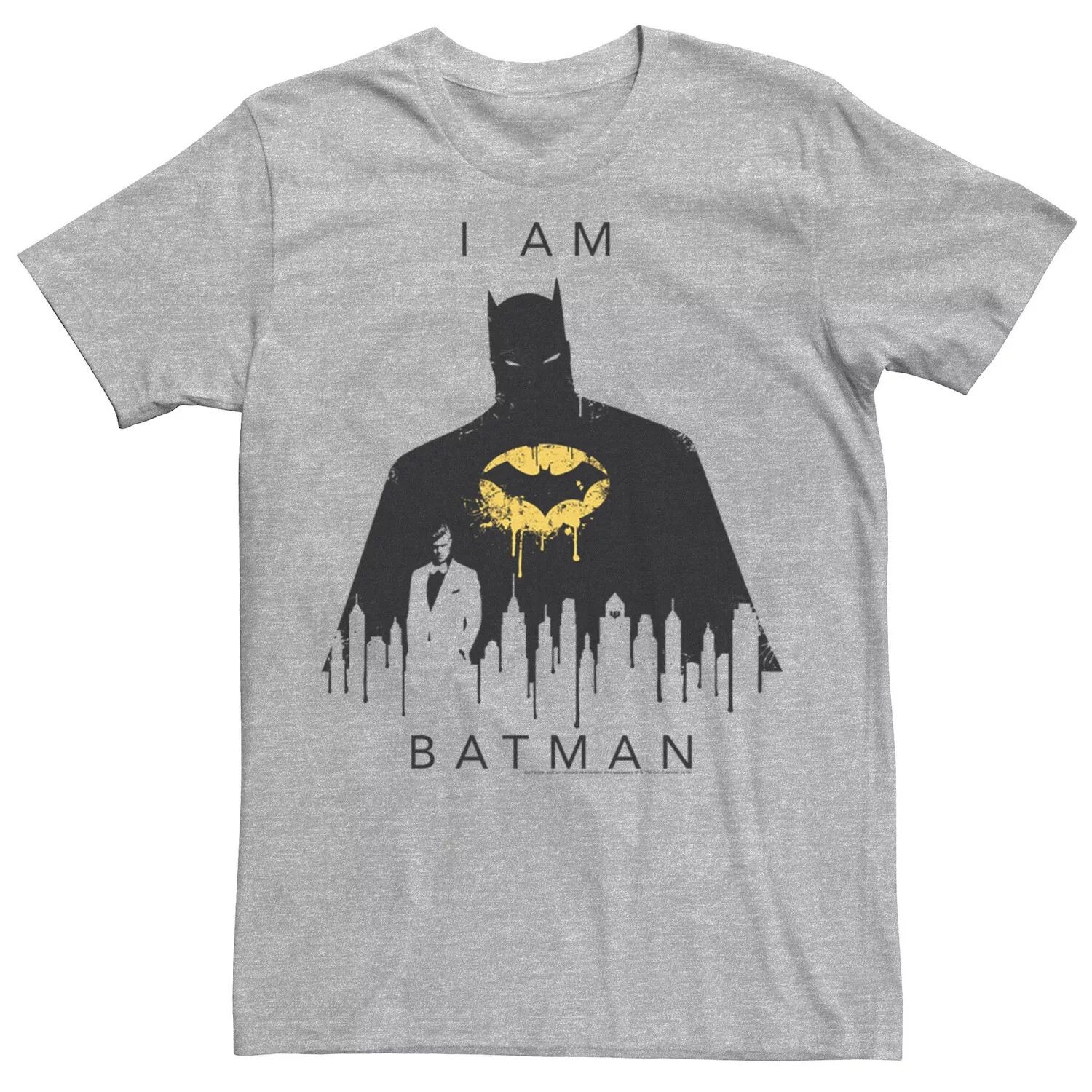 

Мужская футболка с плакатом I Am Batman Skyline DC Comics
