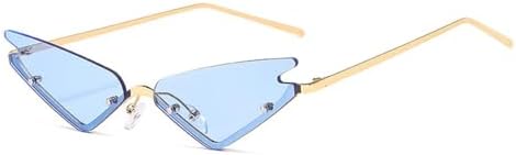 

Милые сексуальные солнцезащитные очки для женщин в металлической оправе, винтажные мужские солнцезащитные очки для женщин с защитой от УФ-излучения UV400 MTZJH, C3 Gold-blue