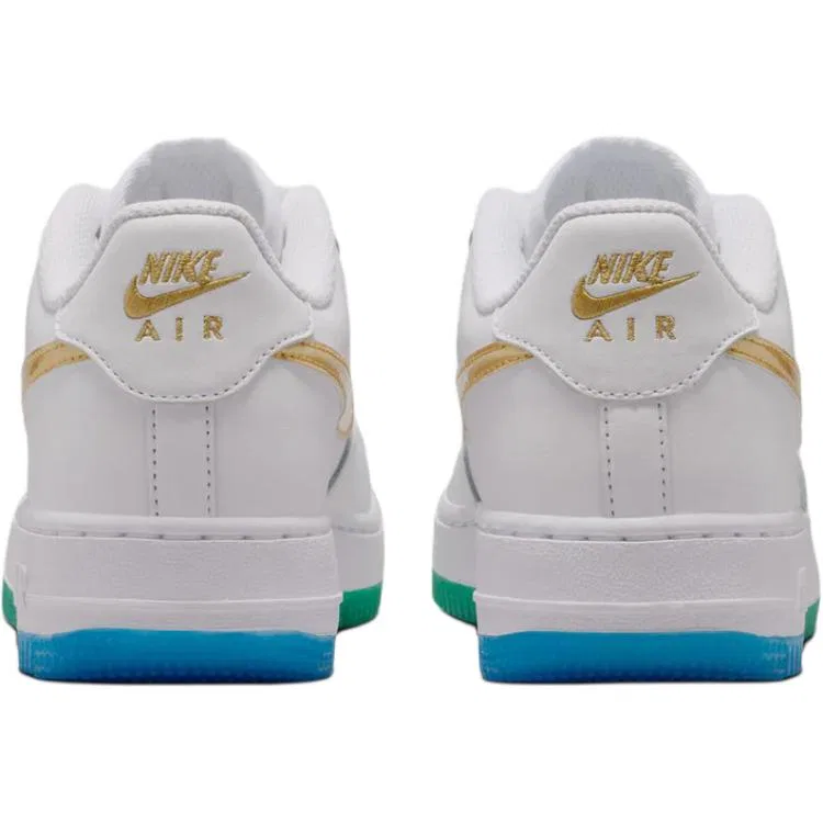 Кроссовки Air Force 1 Low top Kids' Skateboarding Shoes White Gold Kids' Nike — фото 4