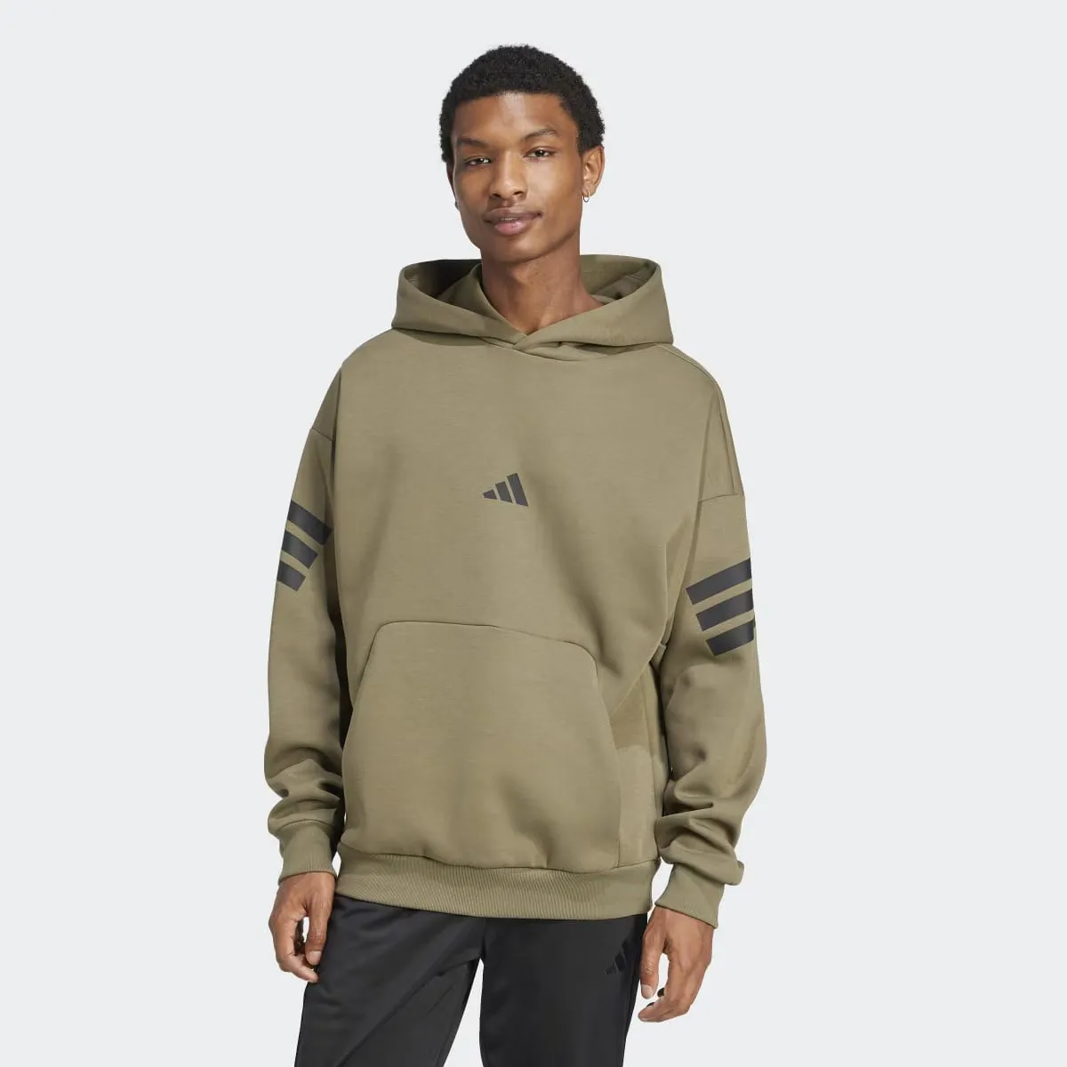 

Мужская толстовка с капюшоном Future Icons 3 полоски Adidas, зеленый