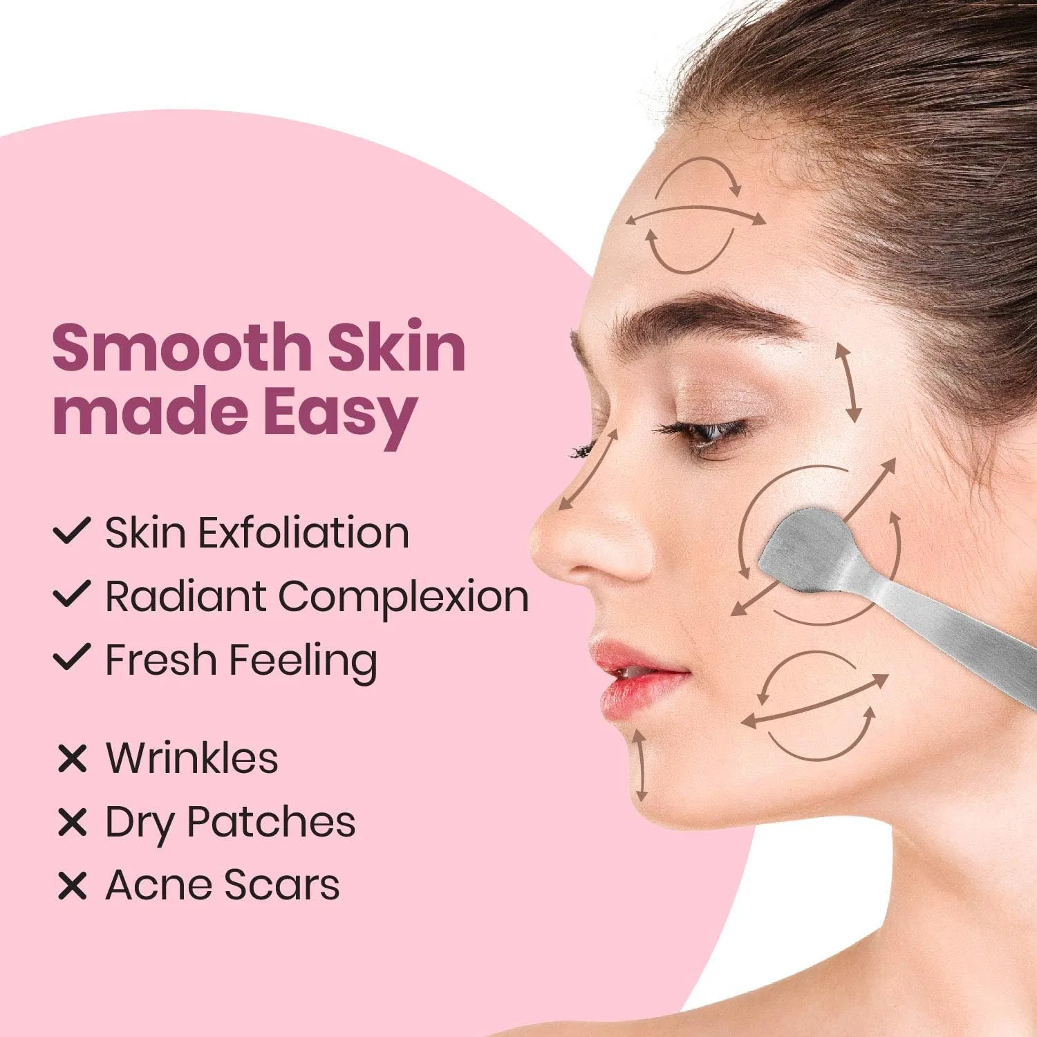 Скраб для лица Lindo Beauty Face Buffer с алмазной крошкой, серебристый — фото 2