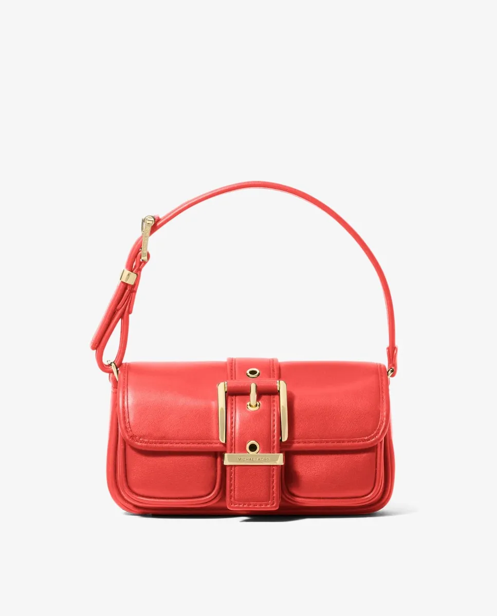 

Кожаная мини-сумка через плечо Colby Michael Michael Kors, красный
