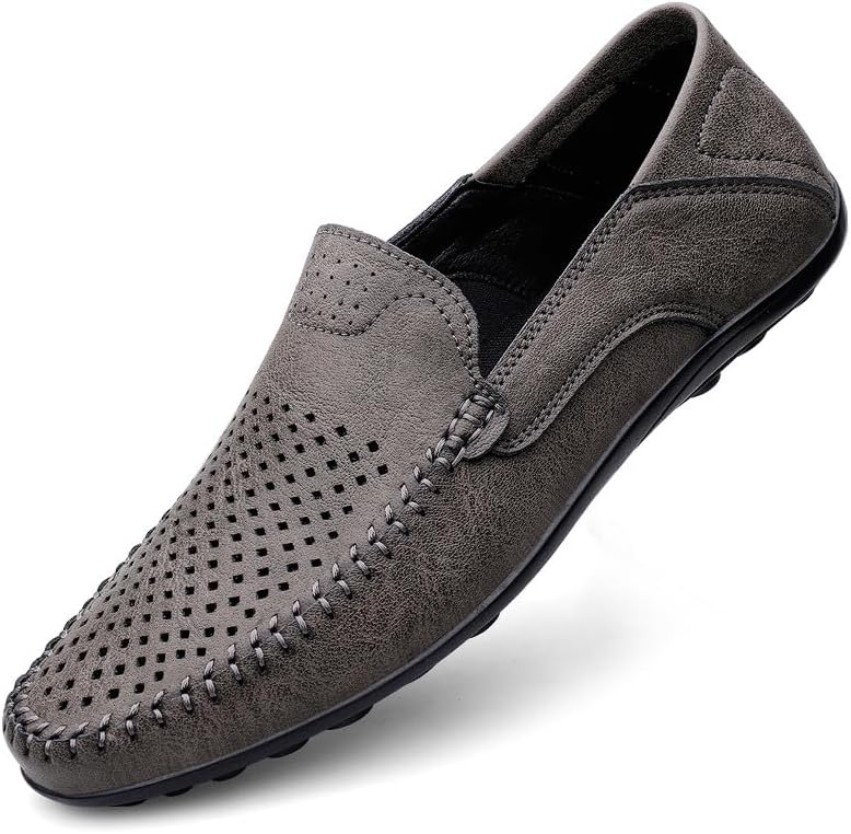

Мужские дышащие лоферы Santimon, мокасины-слипоны, офисной и повседневной носки, деловые мюли для мужчин, серый