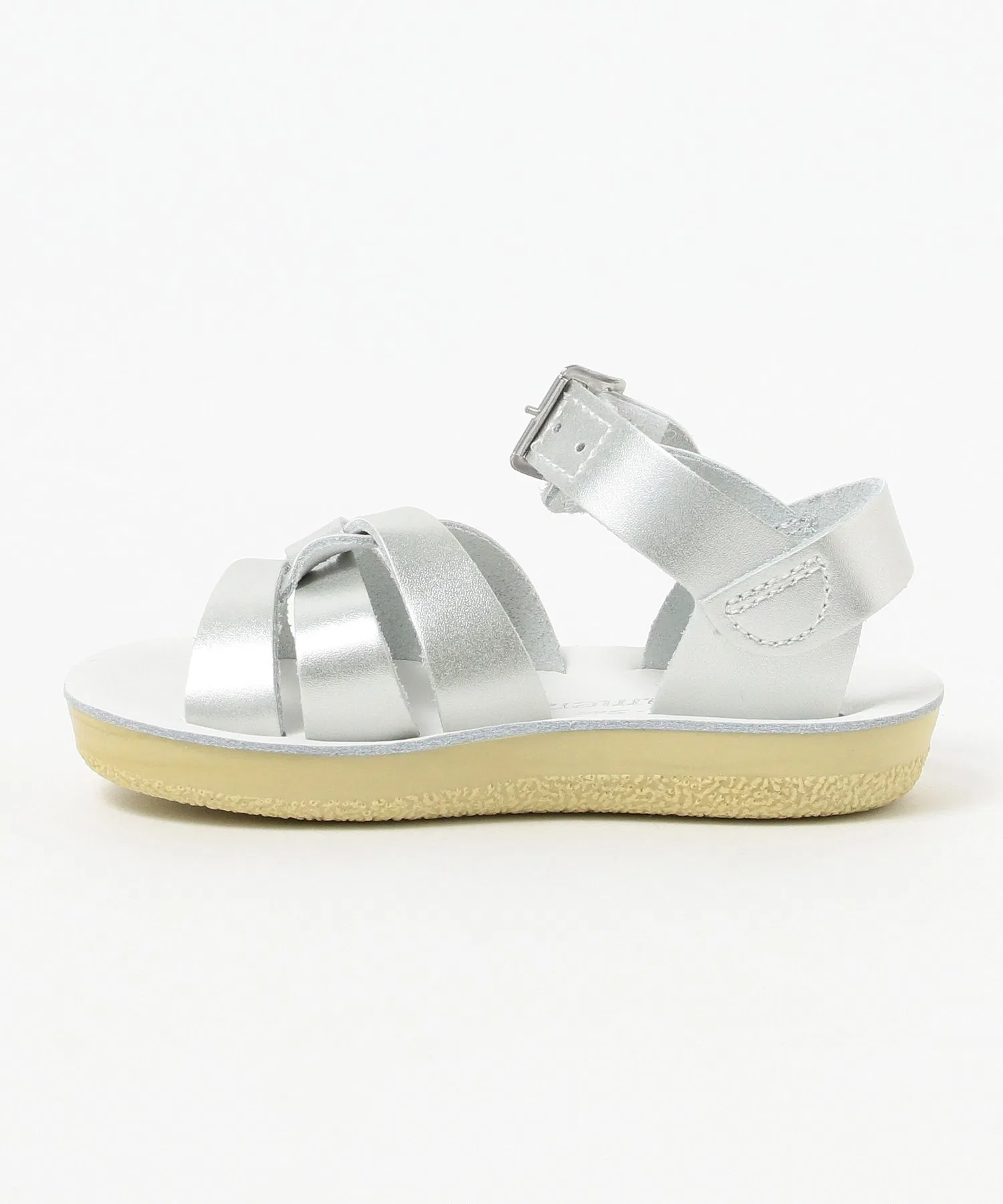 Детские сандалии из натуральной кожи SALT WATER SANDALS Swimmer серебряные — фото 3