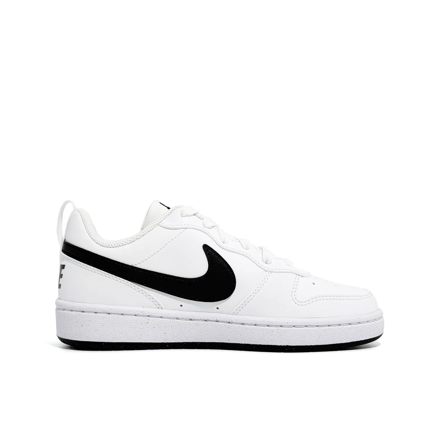 Nike Court Borough Little Black Cat Abrasion Resistant детские скейтборд-кроссовки Black White для подростков — фото 3