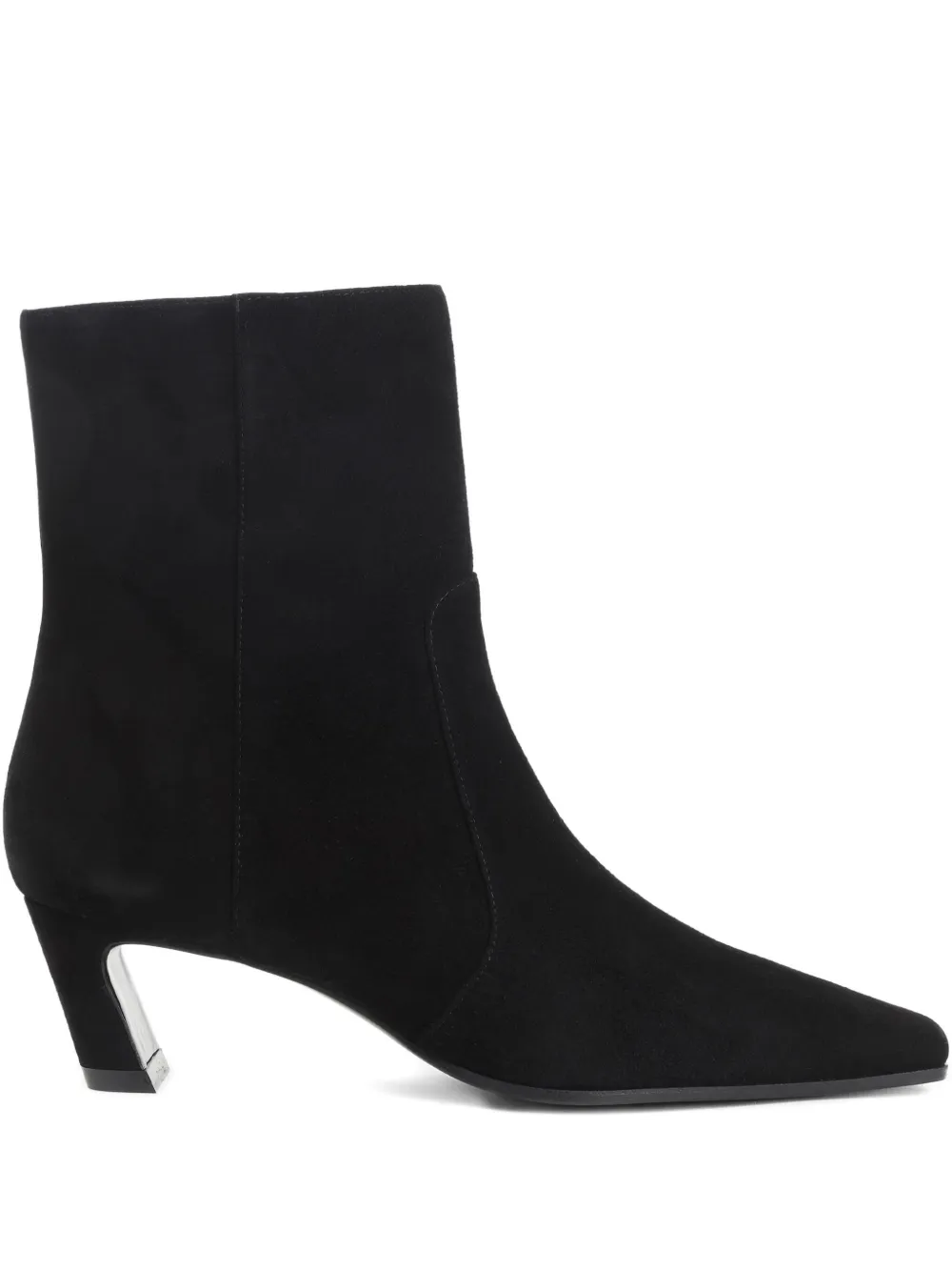 50-миллиметровые замшевые ботинки на молнии Stuart Weitzman, черный