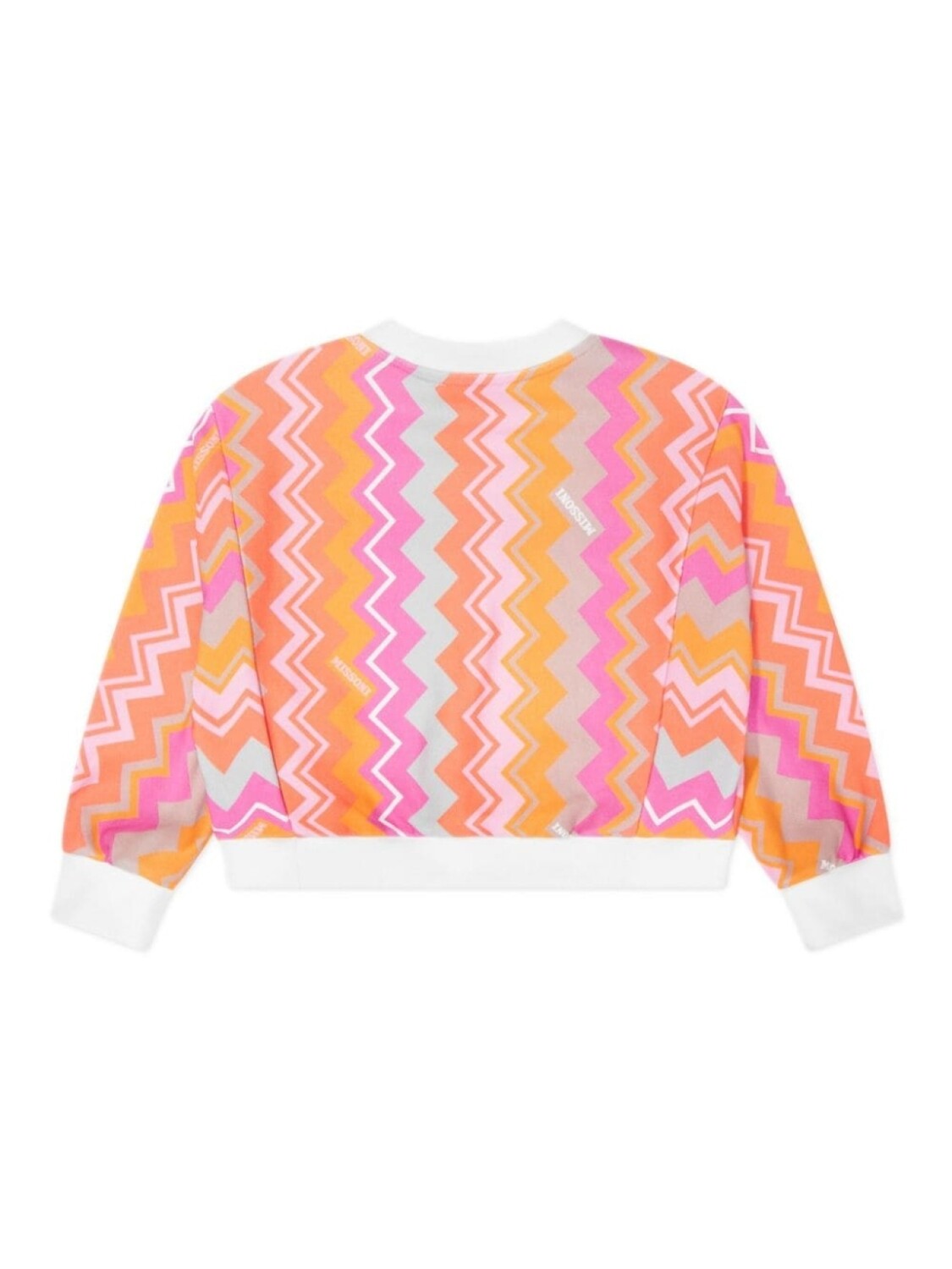 Missoni Kids толстовка с зигзагообразным принтом, оранжевый — фото 2