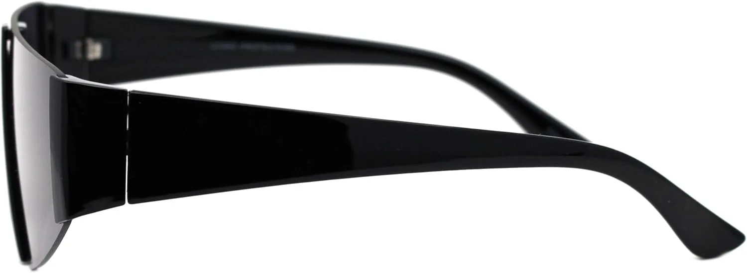 

Модные солнцезащитные очки 80-х годов, плоская верхняя часть, открытая оправа, необычный геометрический дизайн, защита от УФ-излучения UV 400 PASTL, Black