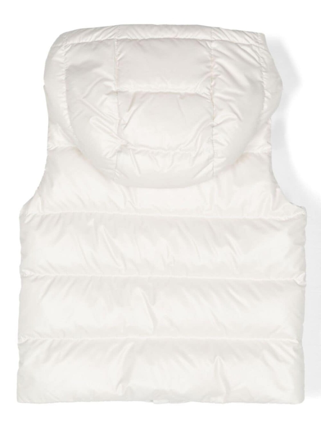 Moncler Enfant дутый жилет с нашивкой-логотипом, белый — фото 2