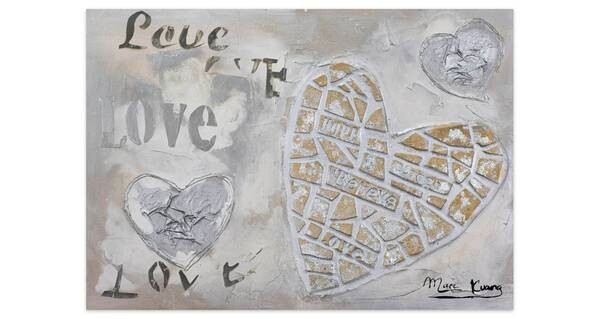 

Акриловая картина ручной работы KUNSTLOFT Embrace Me цвет beige/grau