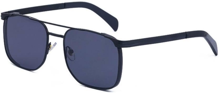 

Винтажные солнцезащитные очки большого размера для мужчин и женщин, многоугольные, классические квадратные, металлические, модные солнцезащитные очки UV400 MTZJH, Black Black