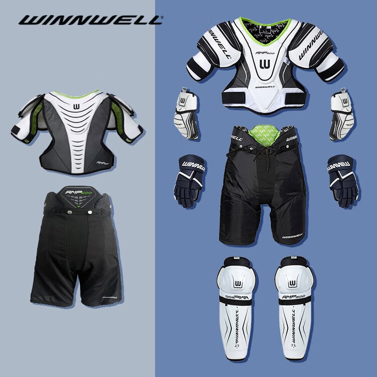 

He Jiagong Защитная экипировка для хоккея, полный комплект для детей и подростков, нагрудник, щитки, шорты JR-L