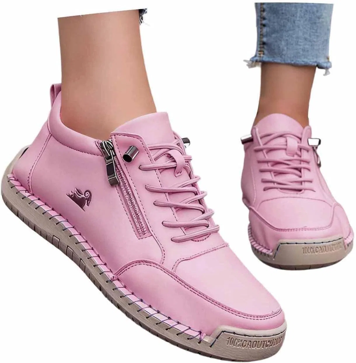 Обувь для ходьбы босиком унисекс кожаная износостойкая Generisch, B02 Pink