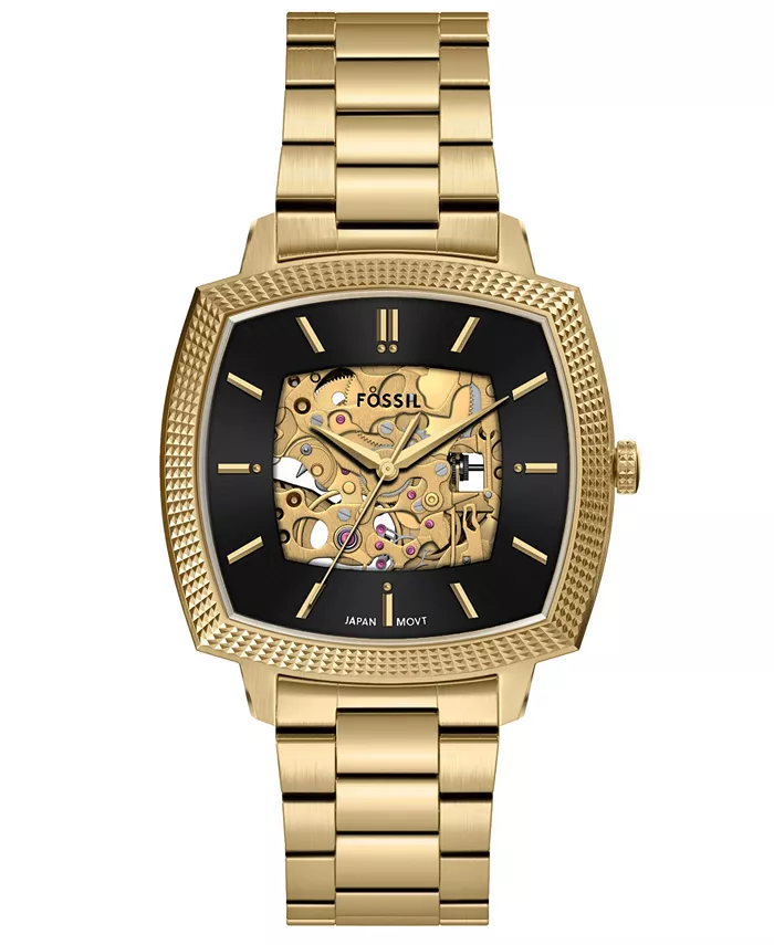 

Унисекс часы Nick Jonas x Machine Luxe автоматические с позолоченным корпусом из нержавеющей стали, 40 мм Fossil