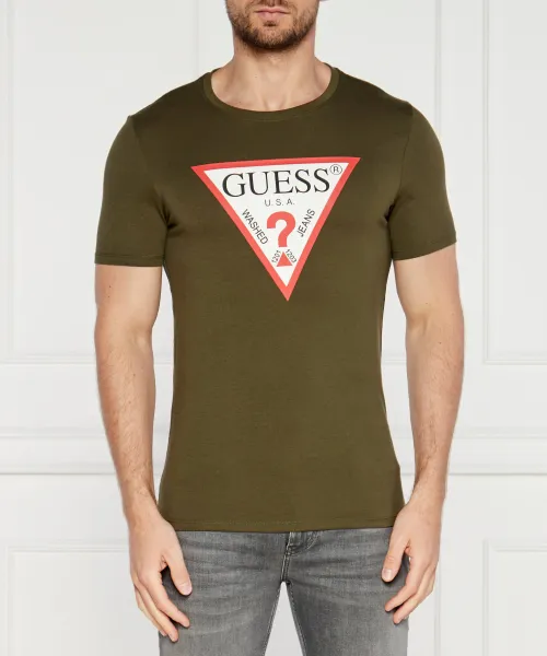 

Футболка Slim fit Guess Jeans, зеленый