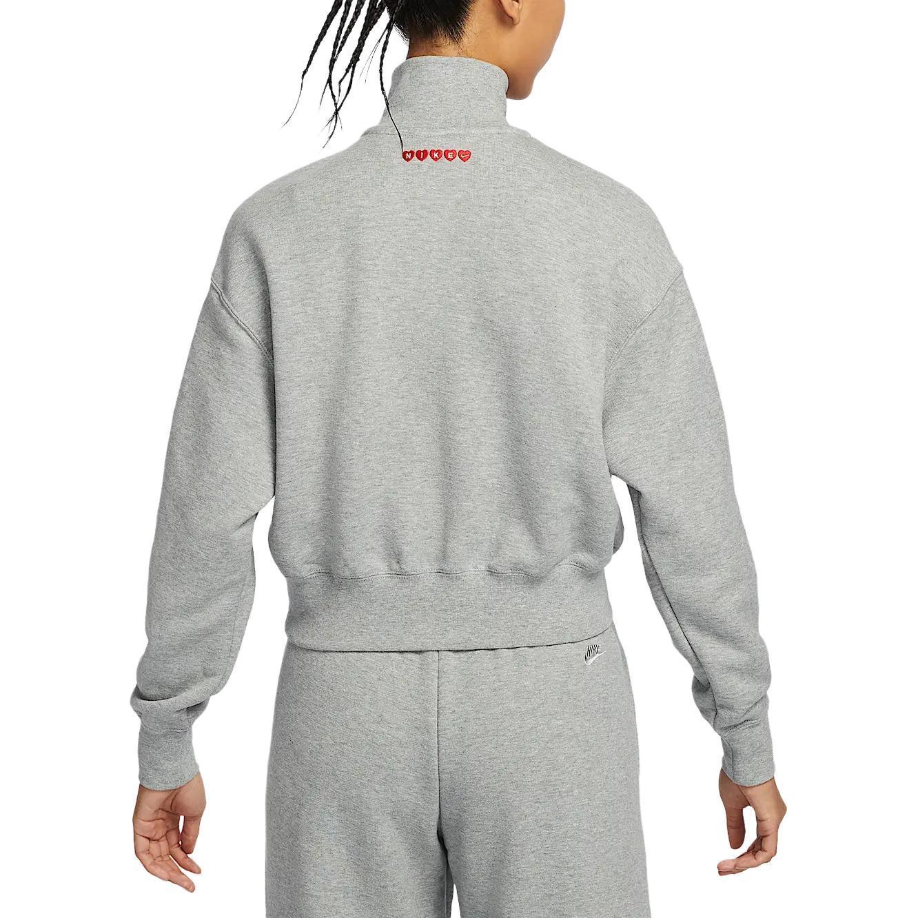 Спортивный свитшот Phoenix Fleece женский тонированный dark gray Nike, темно-серый — фото 4