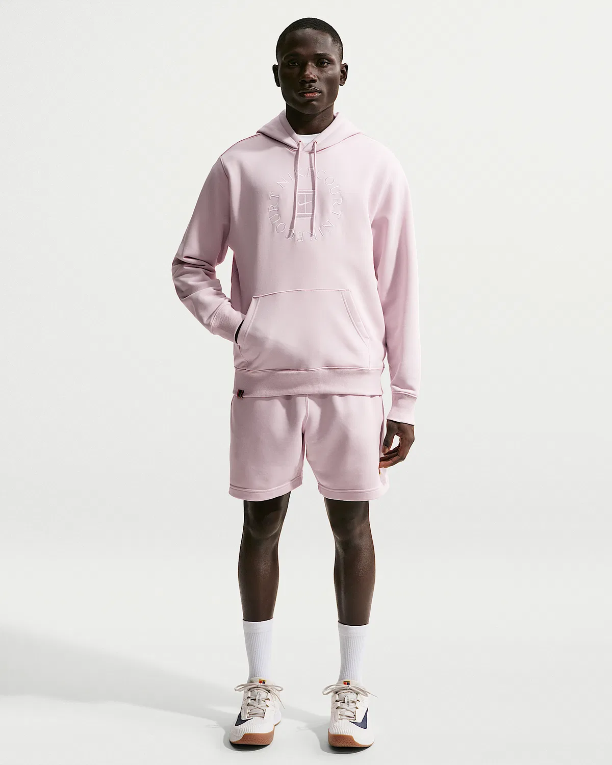 Мужская теннисная худи-пуловер NikeCourt Heritage Dri-FIT French Terry, Silt Red — фото 4