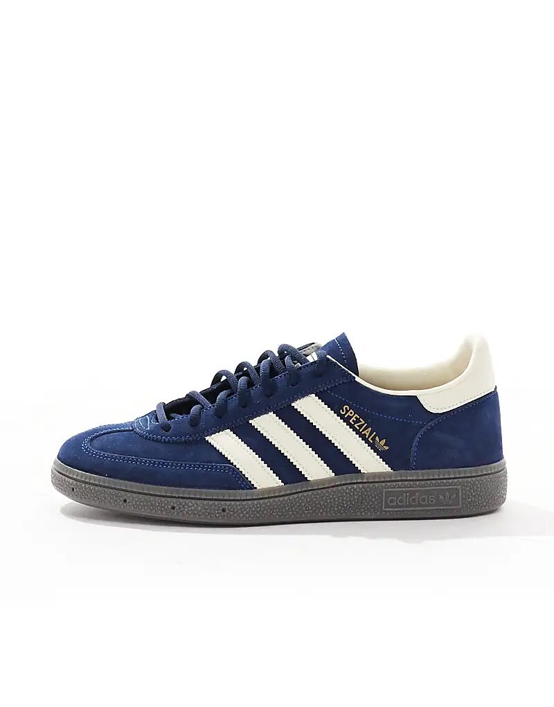 Темно-синие кроссовки Handball Spezial с резиновой подошвой adidas Originals — фото 2