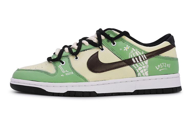 

Кроссовки Nike Dunk Skateboard Shoes Women's Low-Top Green White