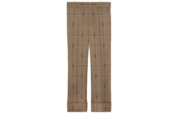 Брюки женские повседневные Gucci, классический крой, бежевые