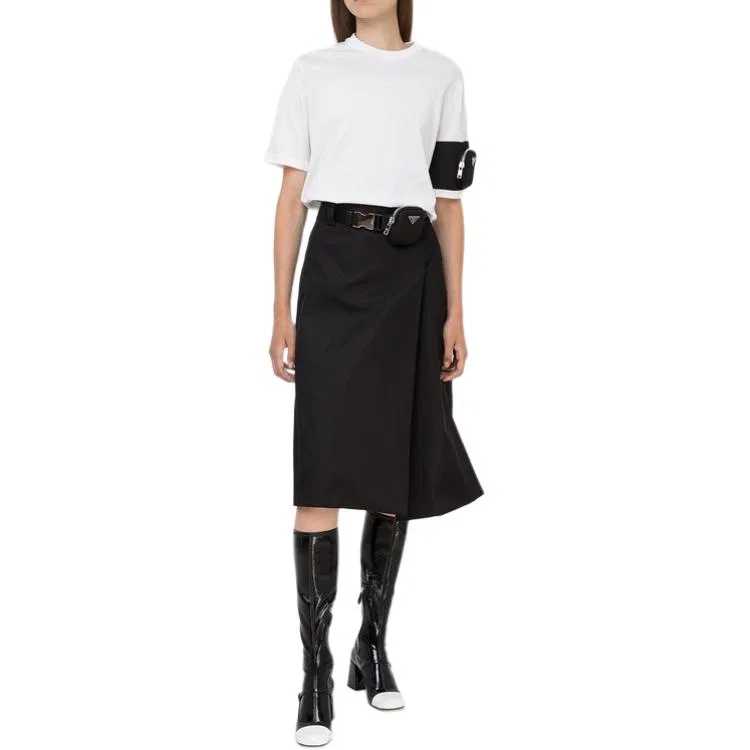 Футболка унисекс White, crew neck, moderate PRADA — фото 3
