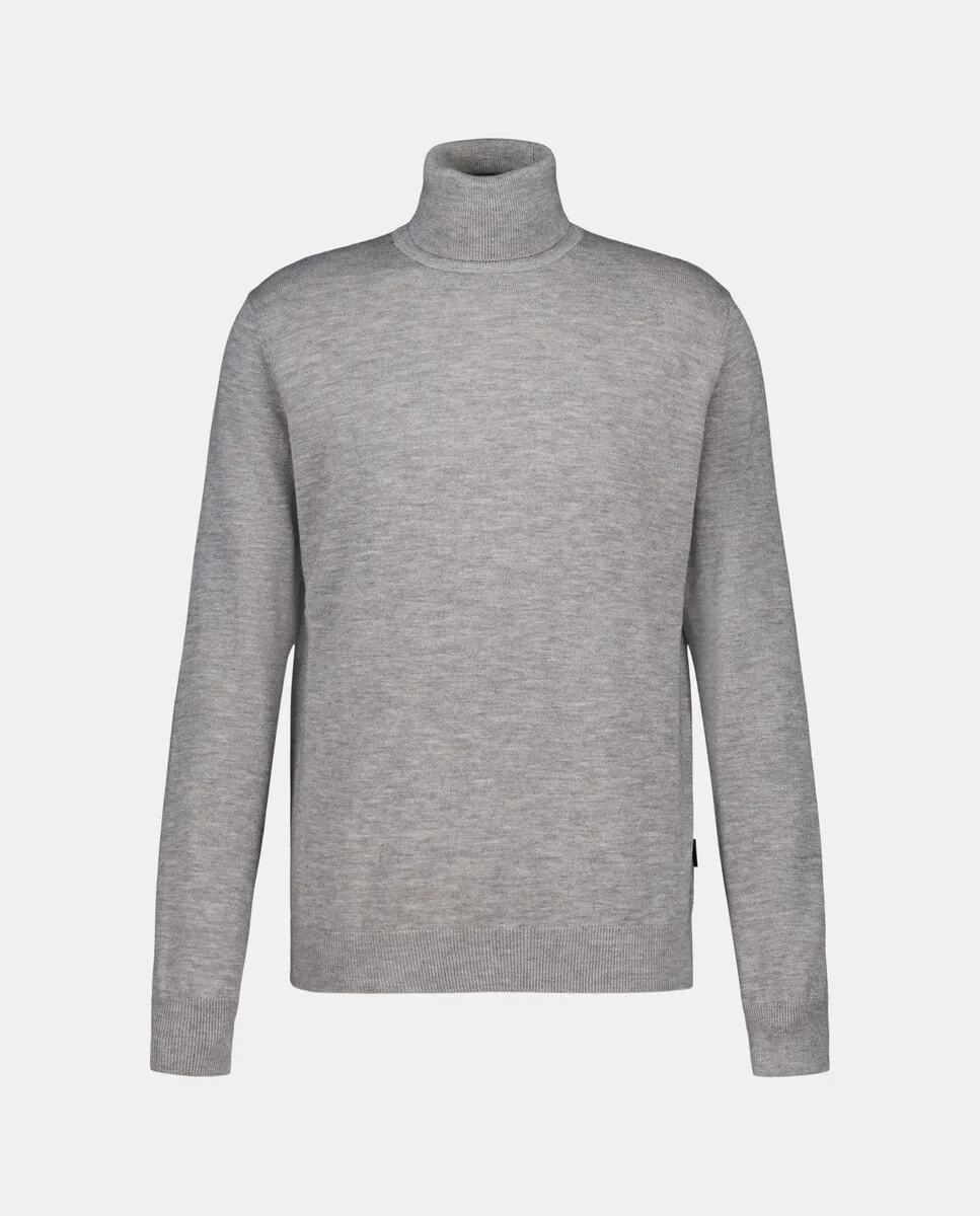 

Мужской свитер из шерсти и кашемира с высоким воротником FACONNABLE, серый