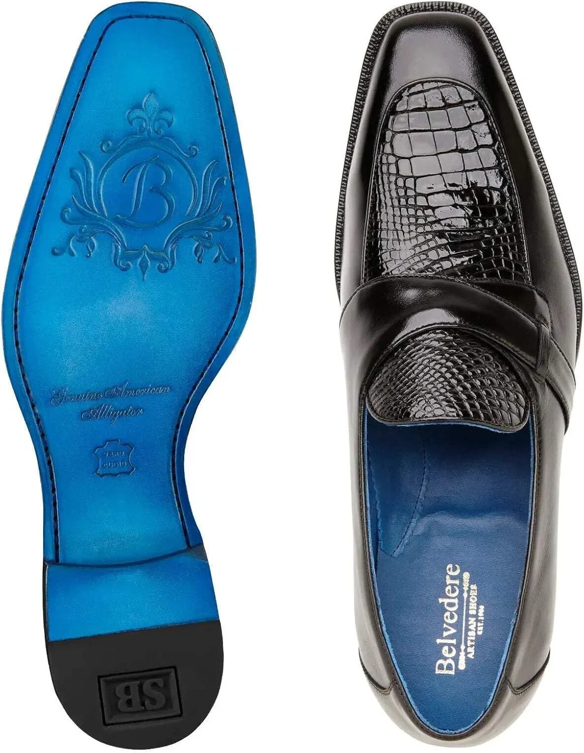 Лоферы мужские Belvedere Tornado American Alligator, Black — фото 3