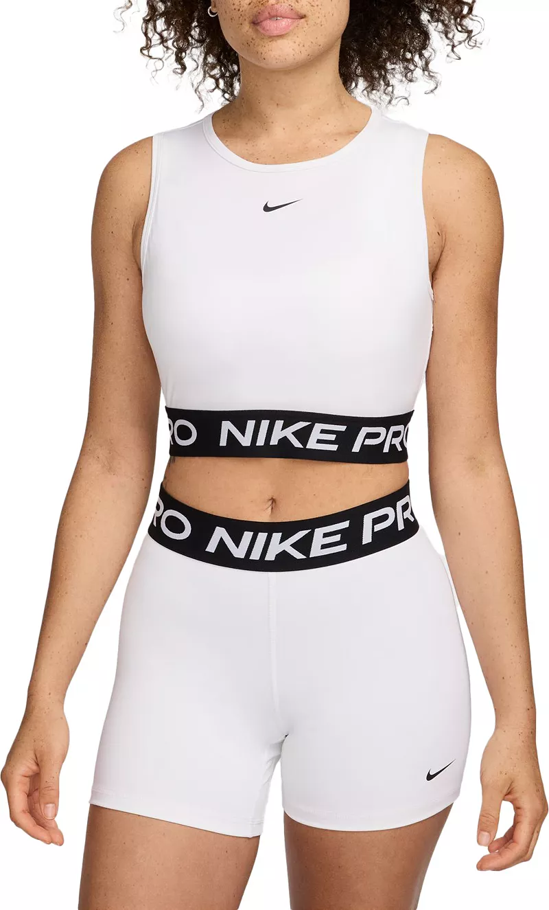 

Женская укороченная майка Nike Pro Dri-FIT, белый