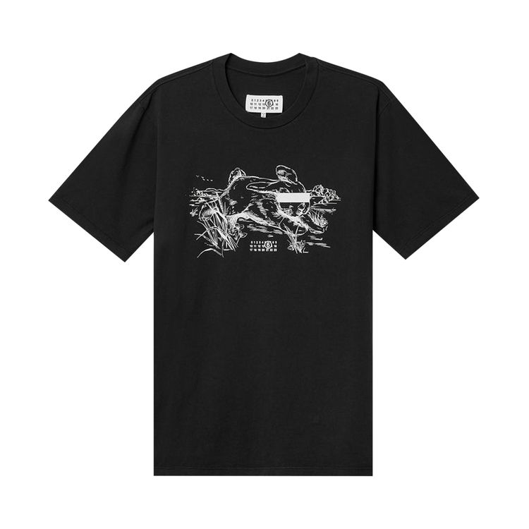 

Футболка MM6 Maison Margiela T-Shirt 'Washed Black', черный