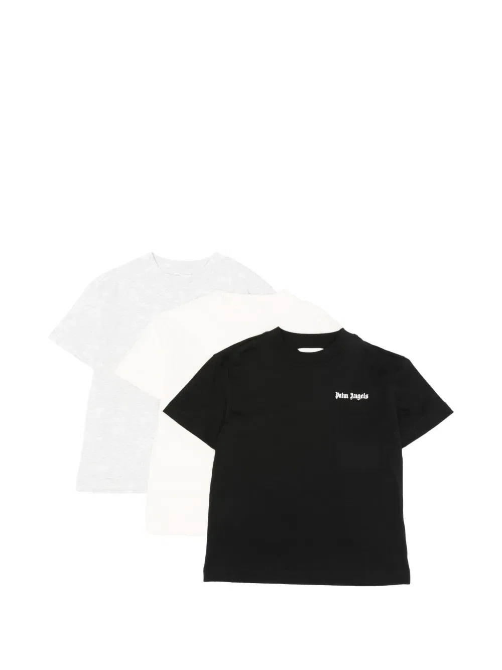 Комплект из трех футболок с логотипом Palm Angels Kids, черный
