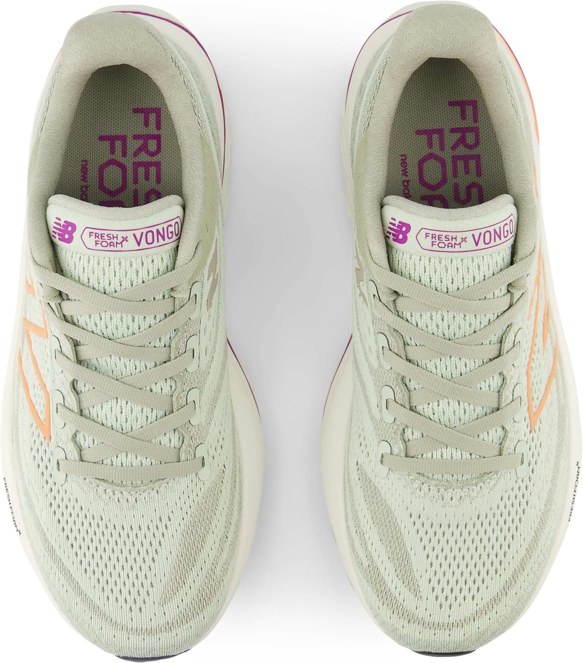 Кроссовки New Balance Fresh Foam X Vongo v6, Natural Mint/Light Gold Metallic — фото 2