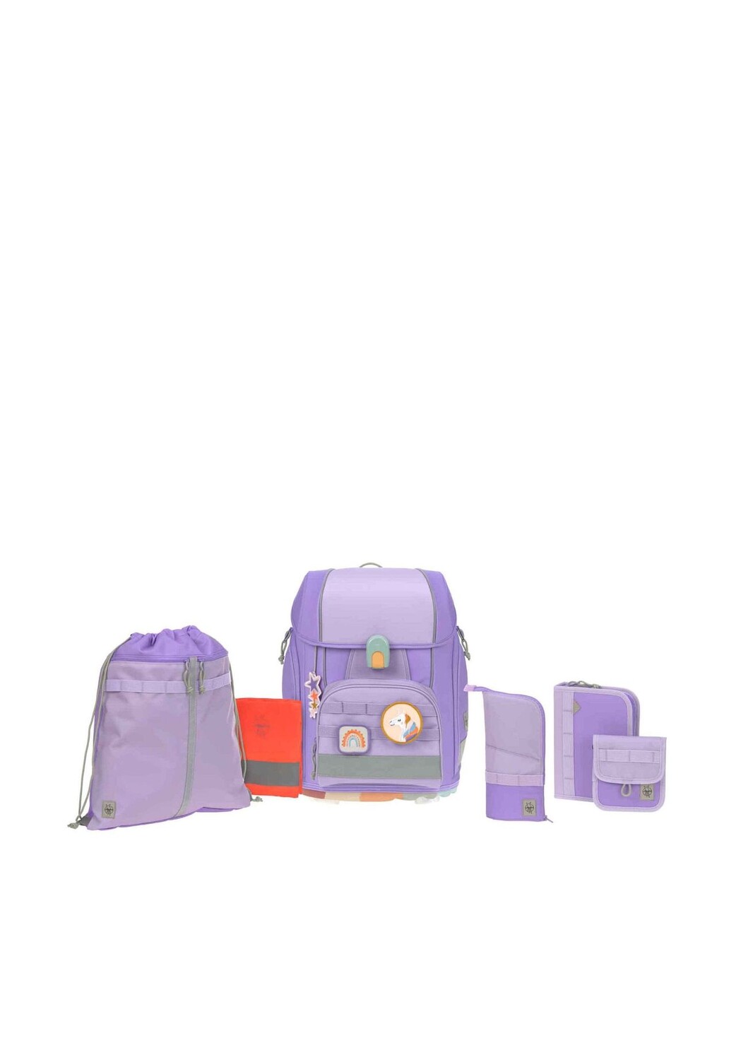 

Школьный комплект Boxy Unique - школьная сумка 7 шт LÄSSIG, цвет Violet Lavender